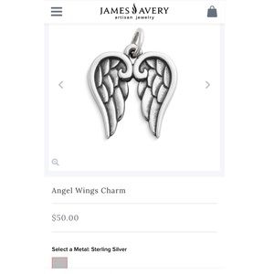 James Avery angel wings charm